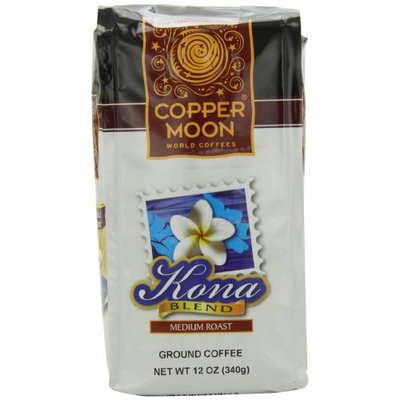 Copper Moon Kona Blend Medium Roast, Ground Coffee, 12-Ounce Bags (Pack of 3)