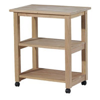International Concepts Microwave Cart: Ready-to-Finish Microwave Cart