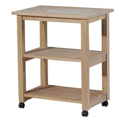 International Concepts Microwave Cart: Ready-to-Finish Microwave Cart