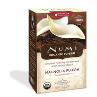 Numi Organic Tea Magnolia Puerh, Full Leaf Green Tea, 16-Count Tea Bags (Pack of 2)