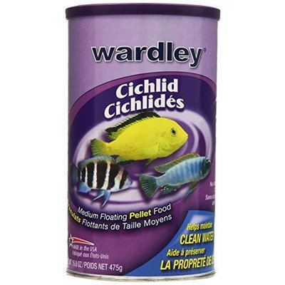 Hartz Wardley Cichlid Medium Floating Pellet Food, 16-3/4-Ounce, Spanish/English