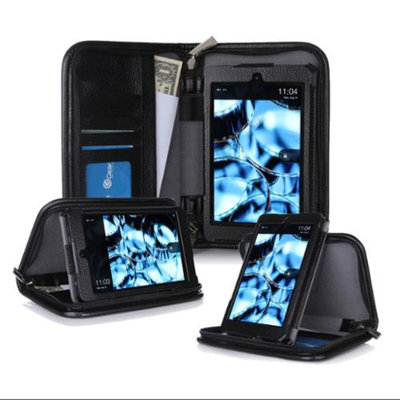 Kindle Fire HD 6 Tablet (2014) Case, roocase new Kindle Fire HD 6 Executive Portfolio Leather Case Cover with Stylus for All-New Fire HD 6 Tablet (2014), Black