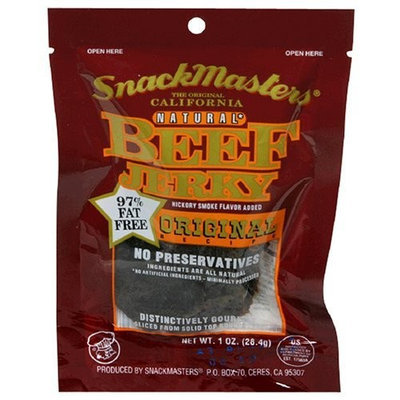SnackMasters Beef Jerky, Original, 1-Ounce Packages (Pack of 12)