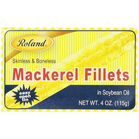 Roland Mackerel Fillets in Soybean Oil, 4-Ounce Cans (Pack of 25)