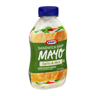 Kraft Sandwich Shop Mayo Garlic & Herb Flavored Reduced Fat Mayonnaise