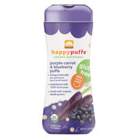 Happy Puffs Organic Puffs Finger Food for Babies Purple Carrot and Blueberry