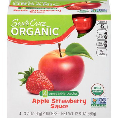 Santa Cruz Organic Apple Strawberry Sauce, 3.2 OZ (Pack of 6)