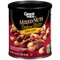 Great Value Lightly Salted Deluxe Mixed Nuts, 16 oz
