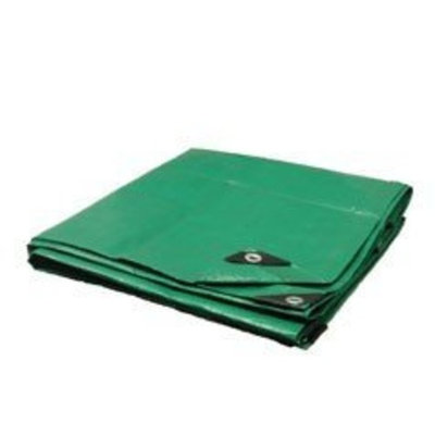 Trademark 20X35 Green / Black Heavy Duty 10 Mil Tarp Tarpaulin Canopy Tent, Boat. RV or Pool Cover