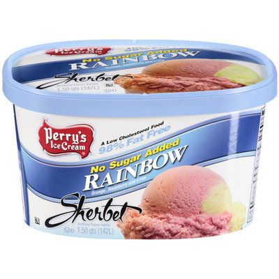 Perry's Ice Cream No Sugar Added Sherbet Rainbow Ice Cream, 1.5 qt