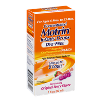 Infants' Motrin Concentrated Drops Non-Staining Original Berry Flavor