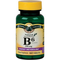 Spring Valley Natural Timed-Release Tablets Vitamin B6 Tablets