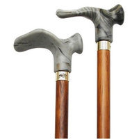 Harvy Scorched Cherry Cane Grey Marbleized Acrylic Handle -Affordable Gift! Item #DHAR-9788200