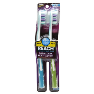 Reach Total Care Multi-Action Soft Value Pack Adult Toothbrushes, 2 ea