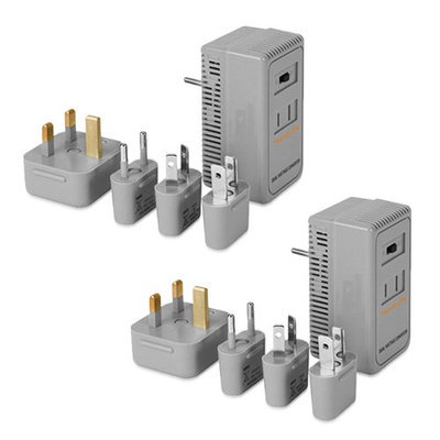 Travelon HighLow Voltage Converter Kit Gray (2-Pack) High-Low Voltage Converter Kit