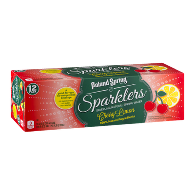 Poland Spring Sparklers Sparkling Spring Water Cherry Lemon - 12 PK