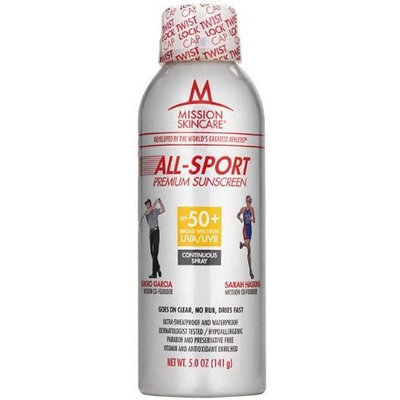 MISSION Skincare All-Sport SPF 50+ Continuous Spray, 5-Ounce Unit