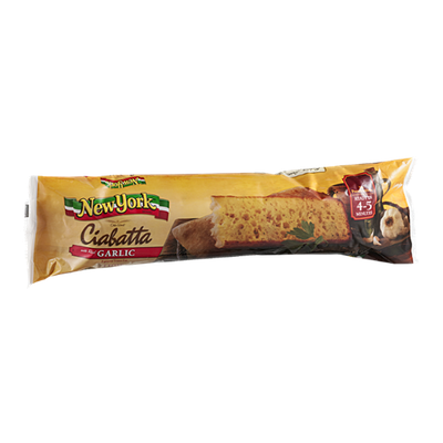New York Brand Old World Ciabatta Loaf with Real Garlic