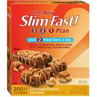 SlimFast 3.2.1 Plan Chocolate Peanut Caramel Meal Bars