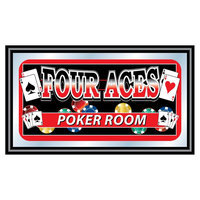 Trademark Commerce Trademark Global Four Aces Poker Room Mirror