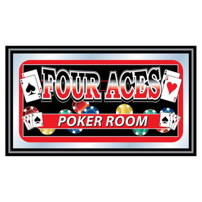 Trademark Commerce Trademark Global Four Aces Poker Room Mirror
