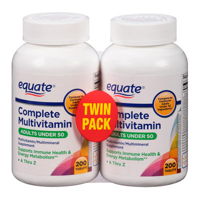 Equate Complete Adults Under 50 Multivitamin/Multimineral Supplement Tablets
