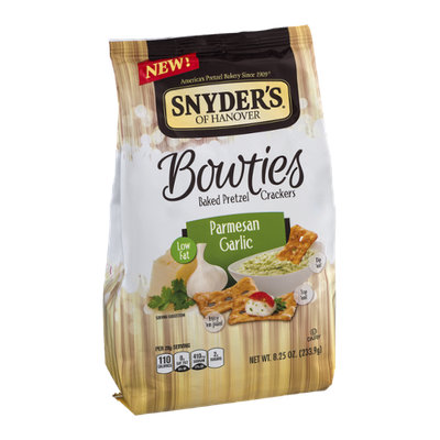 Snyder's Of Hanover Bowties Baked Pretzel Crackers Parmesan Garlic