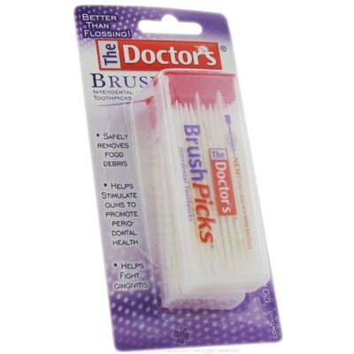 The Doctor's BrushPicks ToothpicksKeychain Dispenser(Colors May Vary)(Pack of 15)