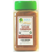 Indus Organics Indus Organic Ceylon Cinnamon Powder, 8 Oz, Premium Grade, Freshly Packed in New Ergonomic Jar