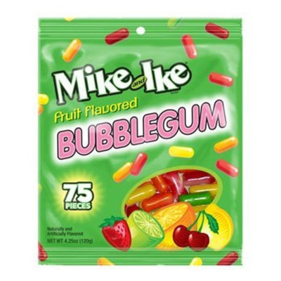Carousel Mike & Ike Fruit Flavored Bubble Gum 4.25 Oz Bag (Pack of 4)