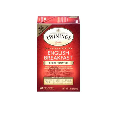 TWININGS® OF London Decaffeinated English Breakfast Tea Bags