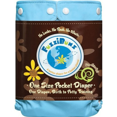 FuzziBunz One Size Diaper, Tootie Frootie, 7-35 Pounds