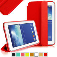 Fintie Omni Case Cover Slim Lightweight All-around Protection Stand for Samsung Galaxy Tab 3 Lite 7.0 Tablet, Red