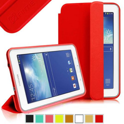 Fintie Omni Case Cover Slim Lightweight All-around Protection Stand for Samsung Galaxy Tab 3 Lite 7.0 Tablet, Red