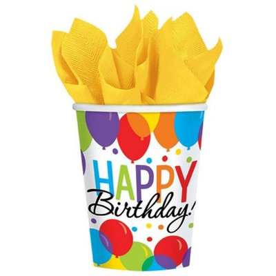 Amscan 680000 9 oz. Balloon Bash Cups - Pack of 300