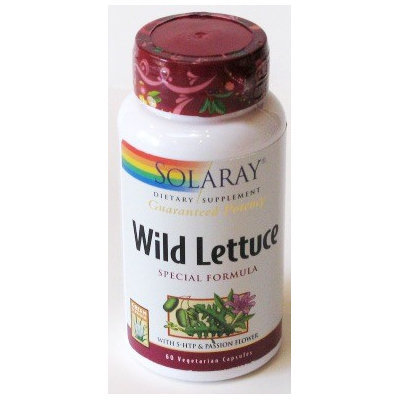 Solaray - Guaranteed Potency Wild Lettuce Special Formula - 60 Vegetarian Capsules