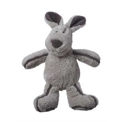 Multi Pet Multipet's Borderline Plush Super Soft Gray Rabbit Dog Toy that Squeaks