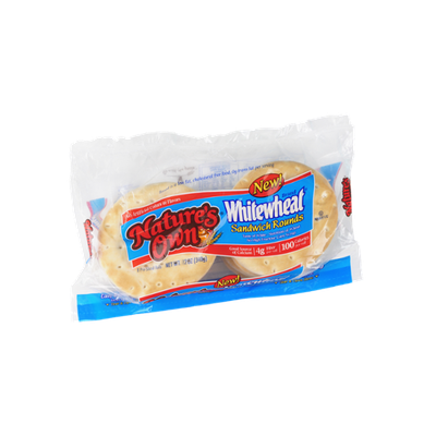 Nature's Own Whitewheat Sandwich Rounds - 8CT