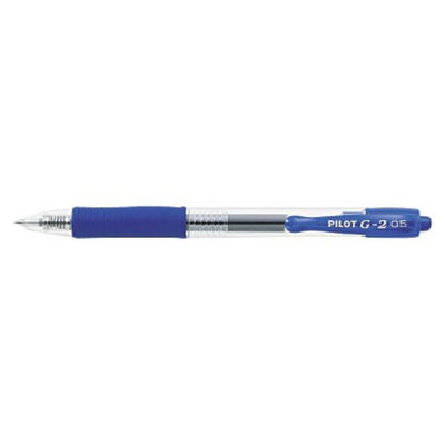 Pilot G-2 Gel Ink Pen, 0.5mm Extra Fine - Blue Ink (12 Per Pack)