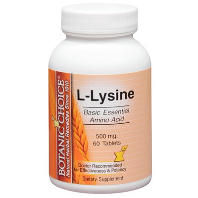 Botanic Choice L-Lysine 500 mg Dietary Supplement Tablets