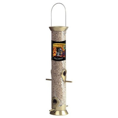 Droll Yankees CJM15HG 15-Inch Heirloom Gold 4 Port Sunflower Tube Feeder (Discontinued by Manufacturer)