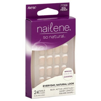 Nailene So Natural Nails, Real French, 24 ct.