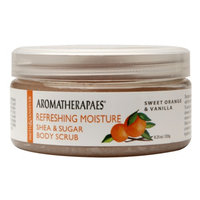 Aromatherapaes Shea & Sugar Scrub, Refreshing Moisture, Sweet Orange & Vanilla, 8.25 oz