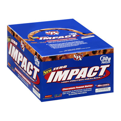 Zero Impact Chocolate Peanut Butter High Protein Meal Replacement Bars
