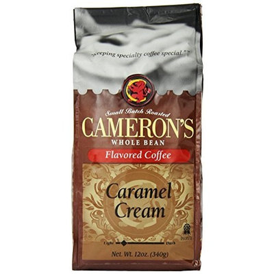 Camerons CAMERON'S Whole Bean Coffee, Caramel Cream, 12-Ounce