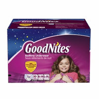 Goodnites Youth Pants Girls L\XL, 30 ea