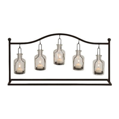 Uma Metal Glass Votive Hldr 24w, 12h