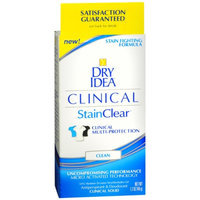 Dry Idea Clinical StainClear Antiperspirant & Deodorant Solid, Clean, 1.7 oz