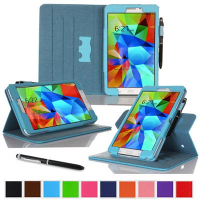 rooCASE Samsung Galaxy Tab 4 8.0 SM-T330 Tablet Case - Dual View Multi-Angle Stand Cover with Pen Stylus for Tab4 8-Inch 8