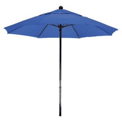 California Umbrella 7.5' Aluminum Pulley Patio Umbrella - Blue Pacifica